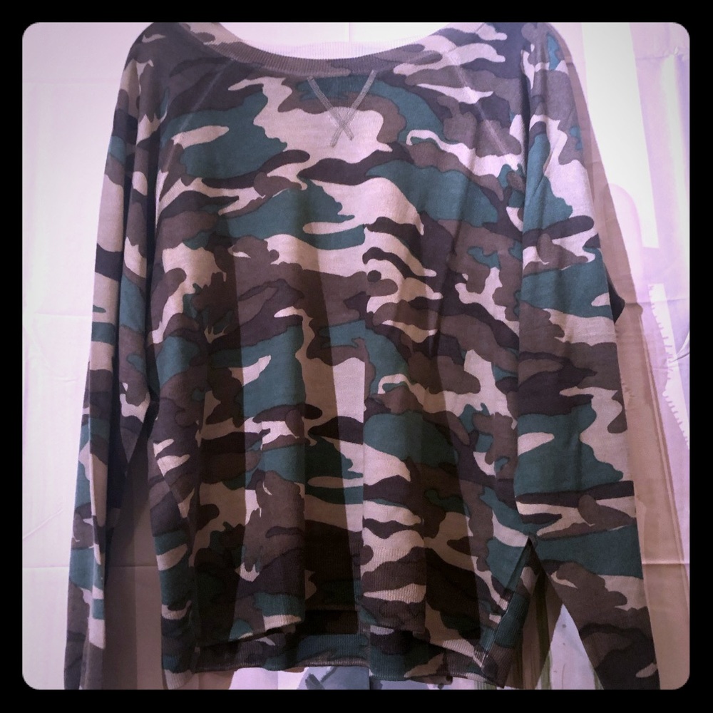 J. Crew pullover camouflage sweater